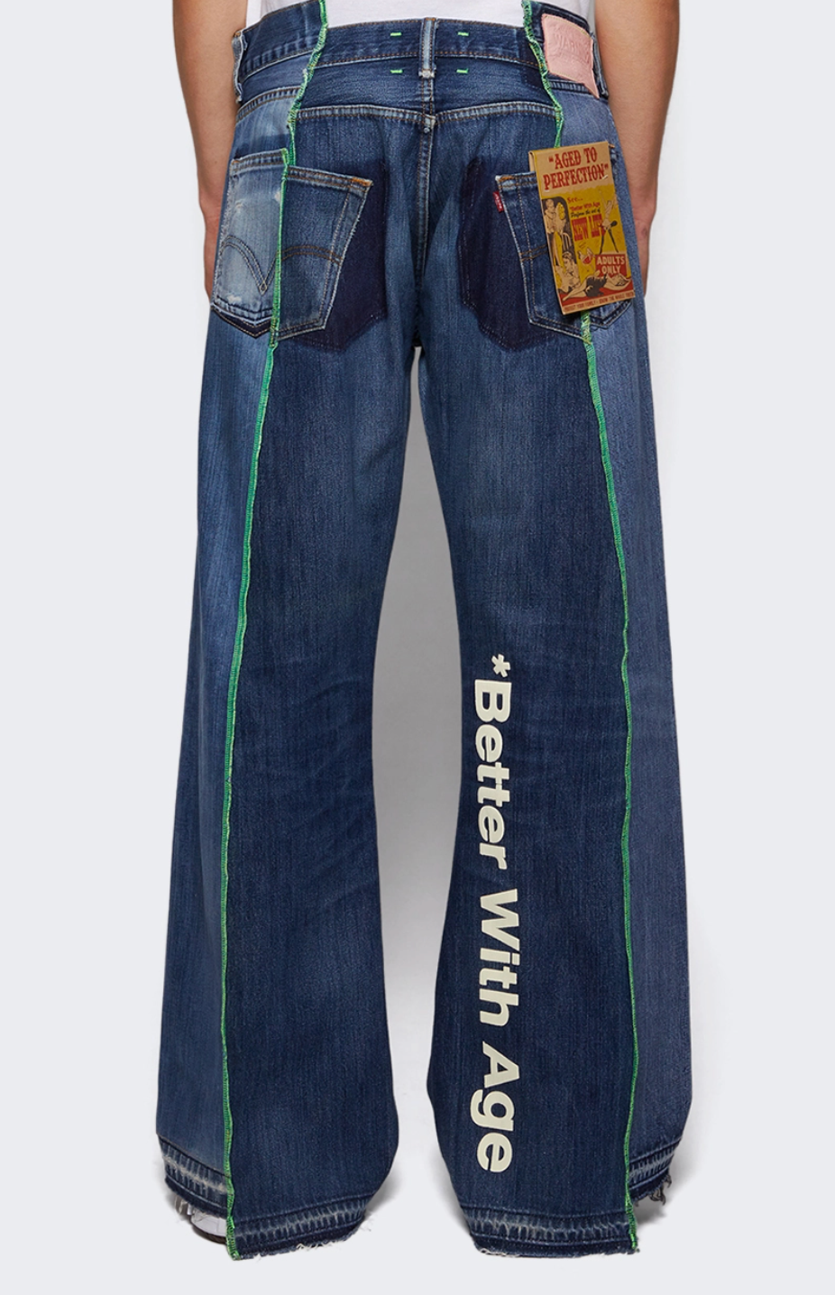 Better With Age Altar Reconstructed Denim Jeans Indigo