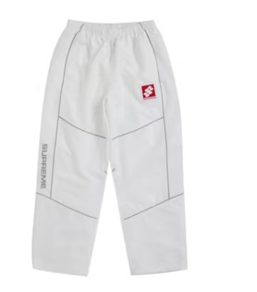 Supreme Reflective Piping Track Pant White