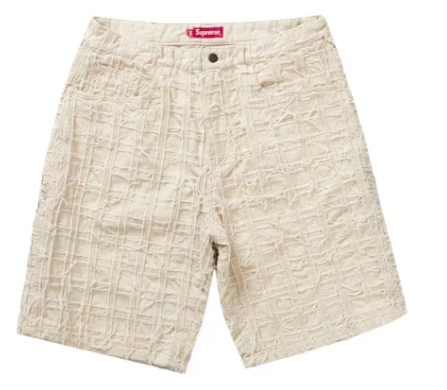 Supreme Frayed Patchwork Baggy Denim Short