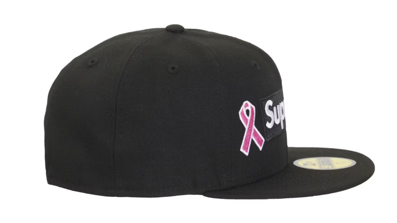 Supreme x New Era Breast Cancer Awareness Box Logo Fitted Hat Black