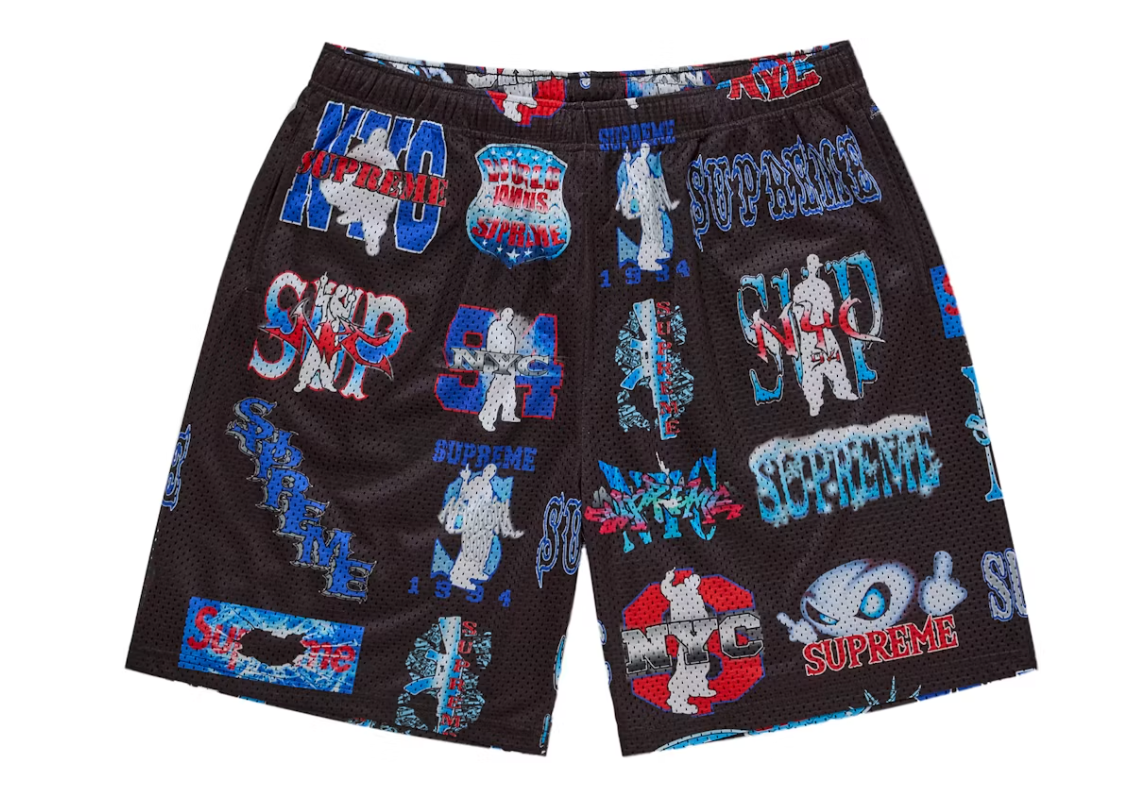 Supreme Flash Mesh Short Black