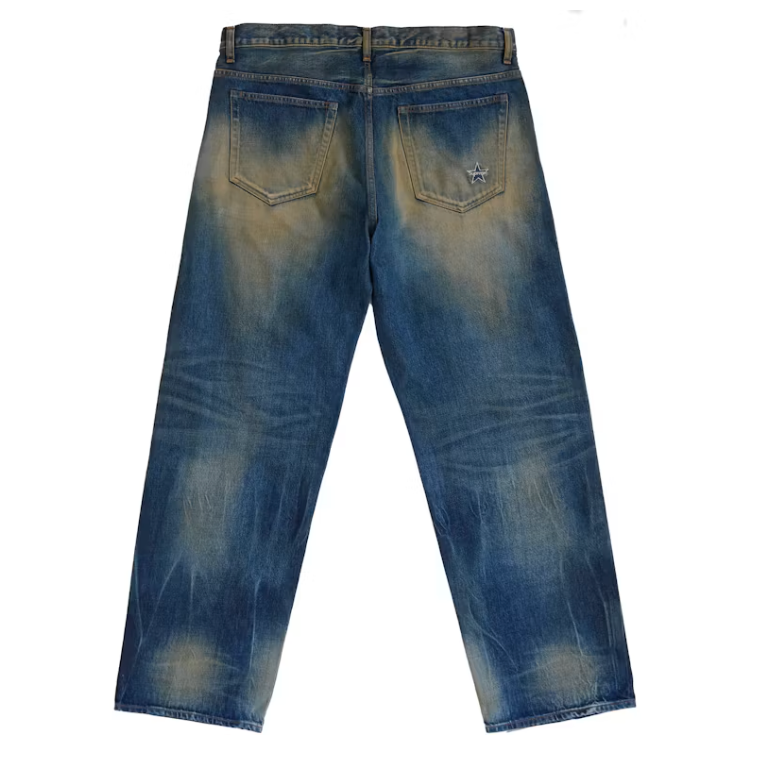 Supreme Distressed Loose Fit Selvedge Jean (SS26) Washed Indigo