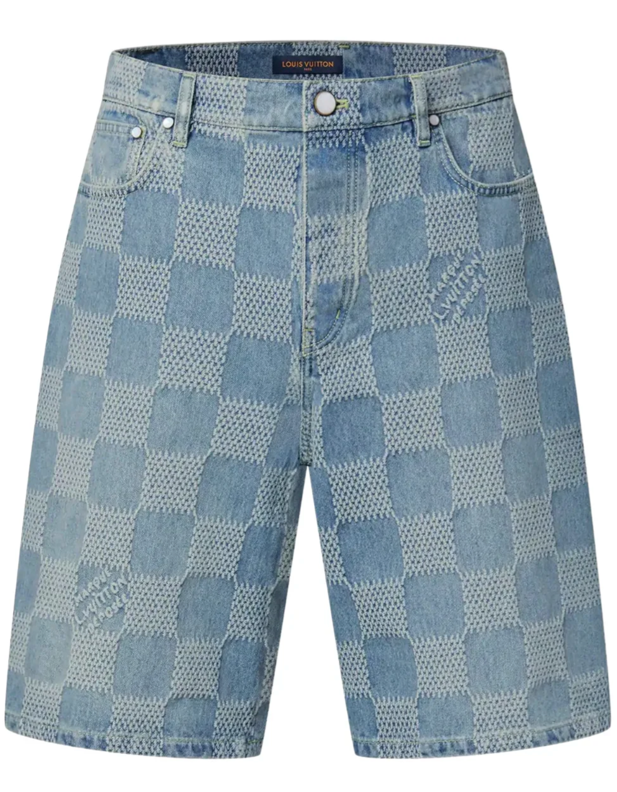Louis Vuitton Damier 3D Light Denim Shorts