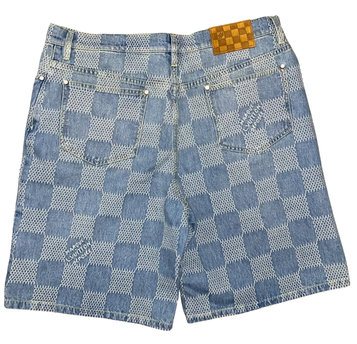 Louis Vuitton Damier 3D Light Denim Shorts
