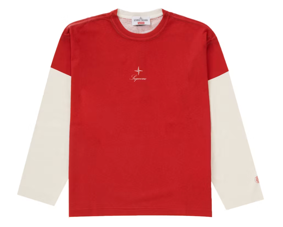 Supreme Stone Island L/S Top Red
