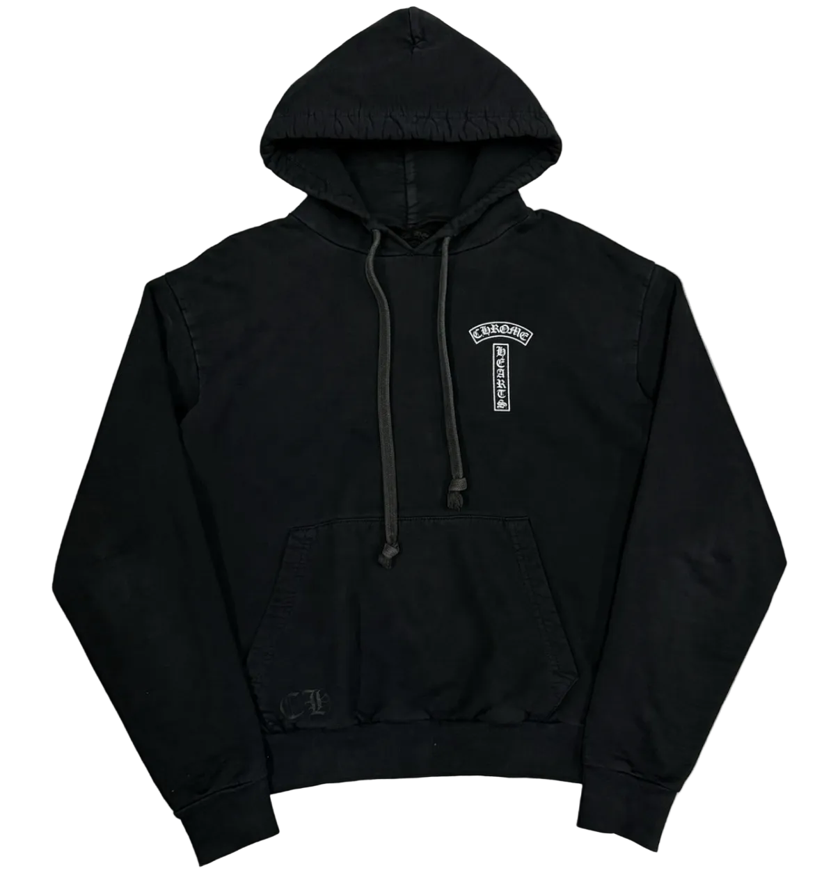 Chrome Hearts T Logo FU Shoulder Hoodie Black