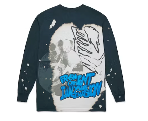 Travis Scott Cactus Jack + Kaws For Fragment L/S Tee Multi Grey