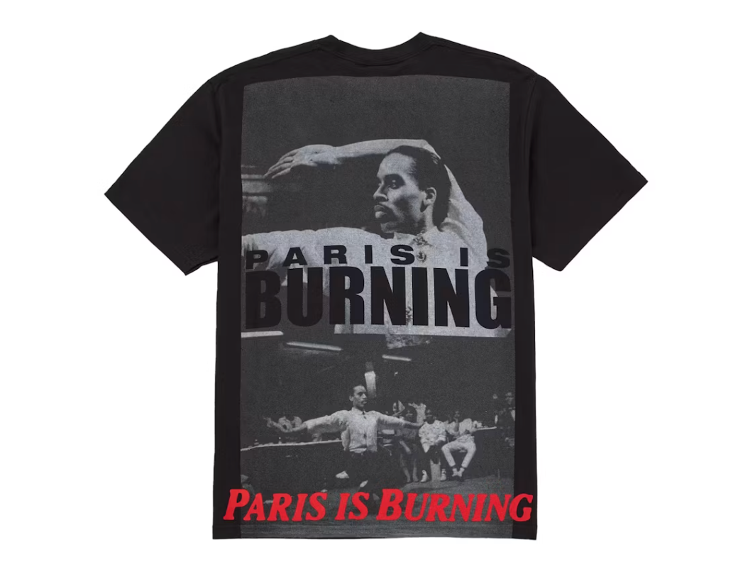 Supreme Paris Is Burning Tee Black