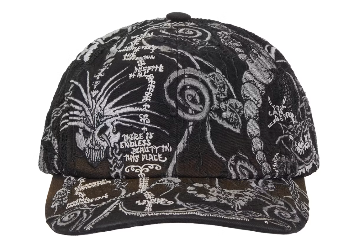 Supreme Wombat Embroidered Mesh Back 6-Panel Black
