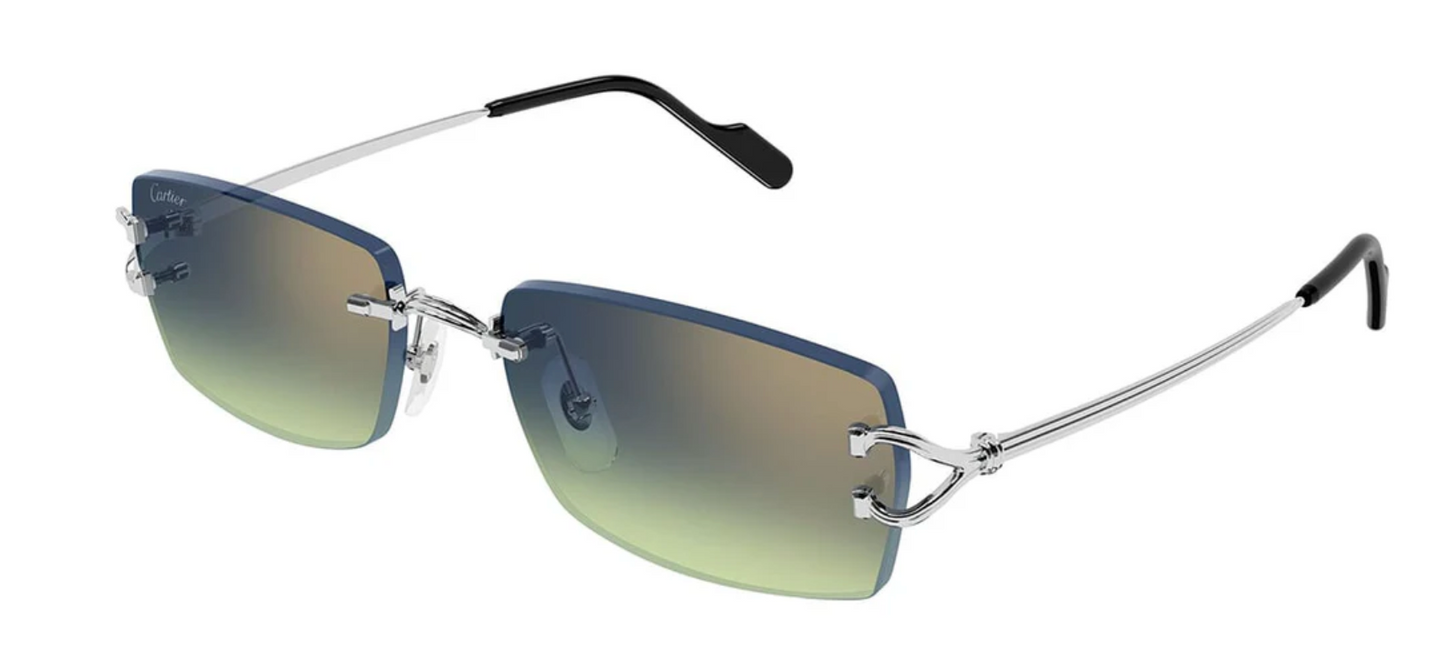 Cartier Classic C Metal Rectangle Sunglasses