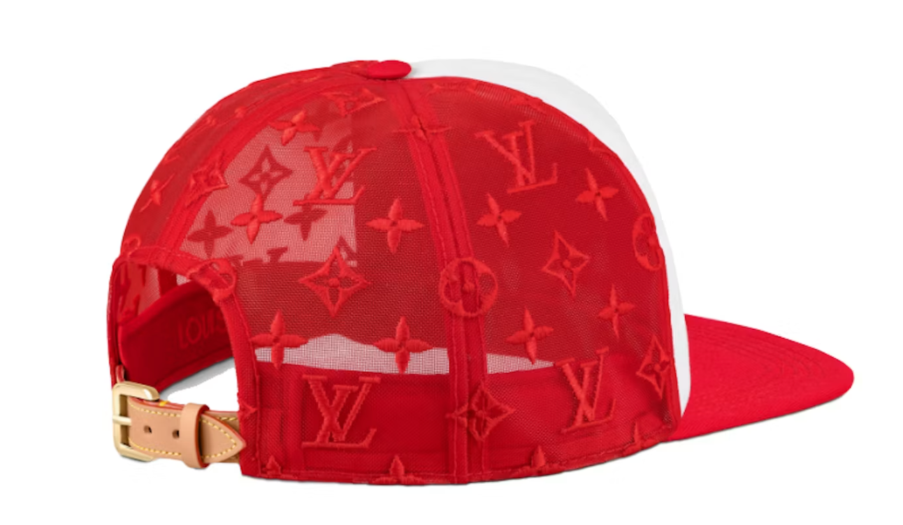 Louis Vuitton Everyday LV Embroidered Mesh Cap (Soho Exclusive) Red