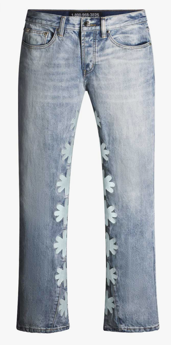 Lost Shdws Denim Pant Blue/White
