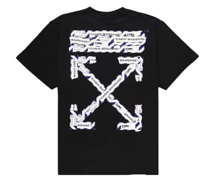 OFF-WHITE Oversized Fit Airport Tape T-shirt Black/Multicolor