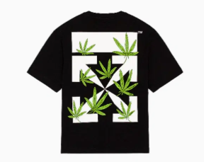 OFF-WHITE Weed Arrows Oversized T-Shirt Black/Green
