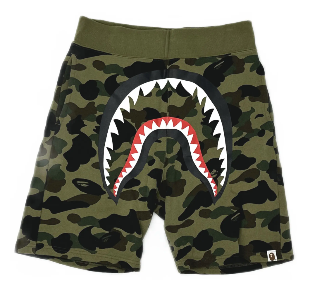 A Bathing Ape Shark Teeth Camo Shorts