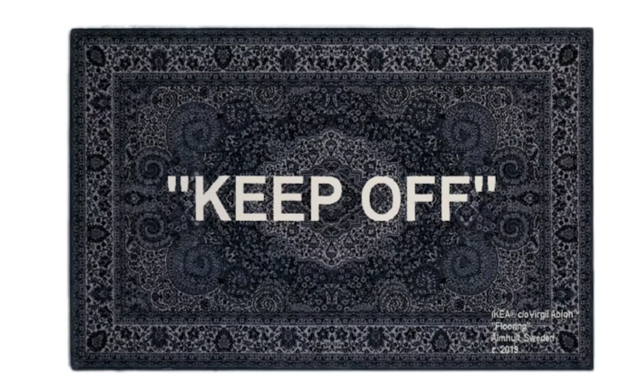 Virgil Abloh x IKEA "KEEP OFF" Rug 200x300 CM Grey/White