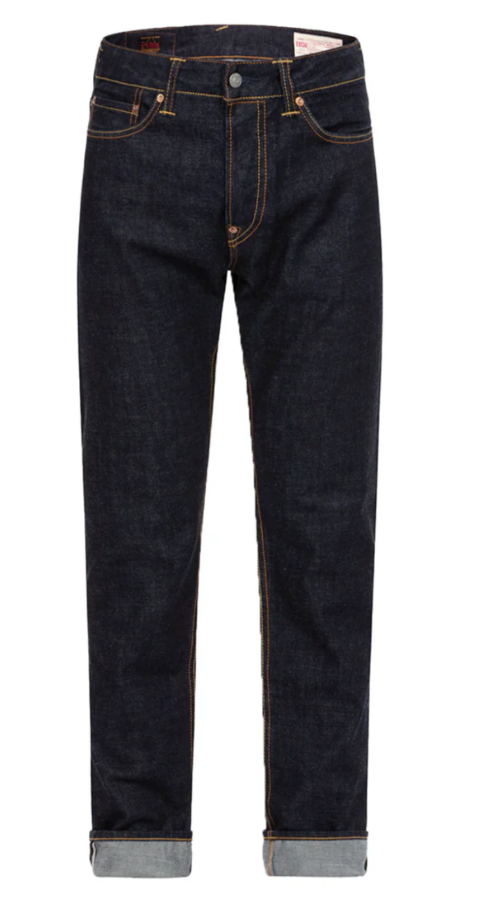 Evisu Double Daicock Print Carrot Fit Selvedge Denim Jeans