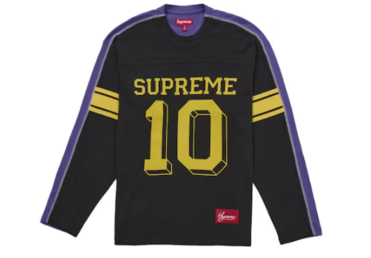 Supreme Split L/S Football Top Black