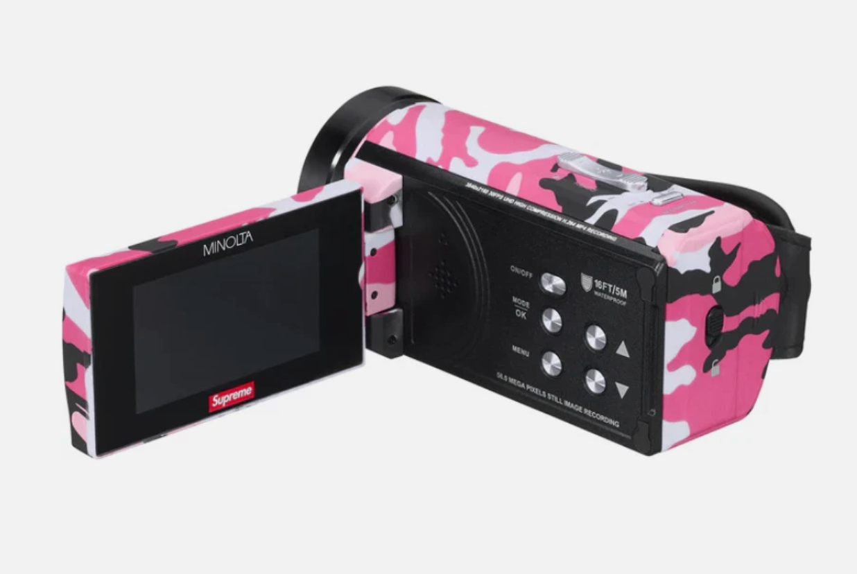 Supreme Minolta MN4K300WP Waterproof Camcorder Pink Camo