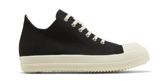 Rick Owens DRKSHDW Lido Low Calfskin Suede Black Milk