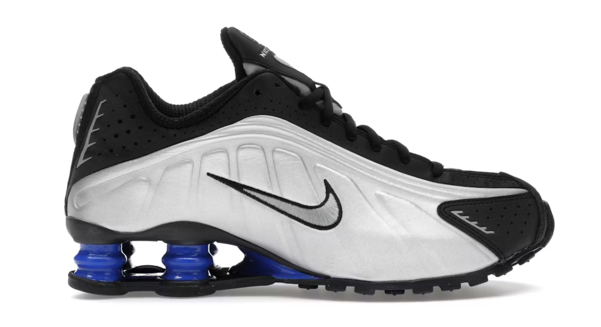 Nike Shox R4 Metallic Silver Black Racer Blue (Women's)