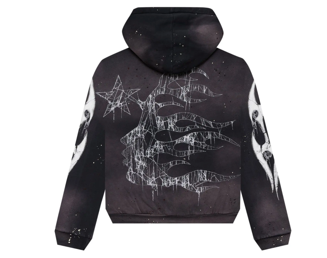 Hellstar Spiderweb Sport Logo Zip-Up Black