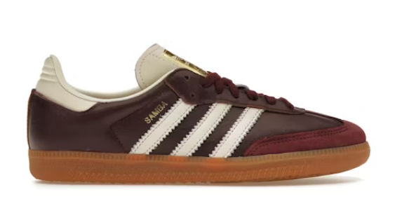 adidas Samba OG Maroon Gold Metallic (Women's)