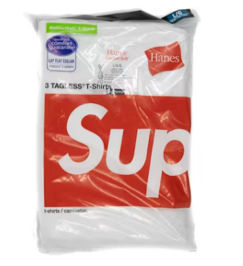 Supreme Hanes Tagless Tees (3 Pack) White