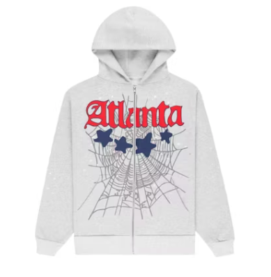 Sp5der Atlanta Full Zip Hoodie Heather Grey