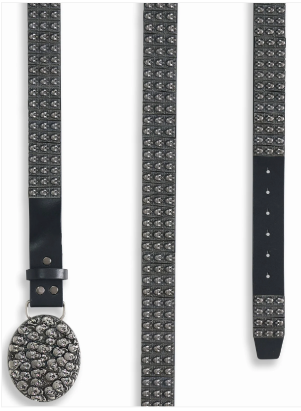 Stolen Arts Chrome Skullpile Belt Black