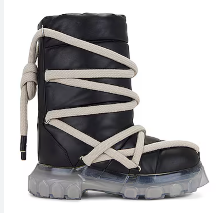 Rick Owens Lunar Tractor Boot Black