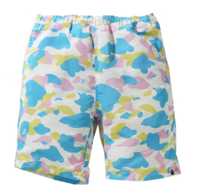 BAPE New Multi Camo Track Shorts White