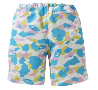 BAPE New Multi Camo Track Shorts White