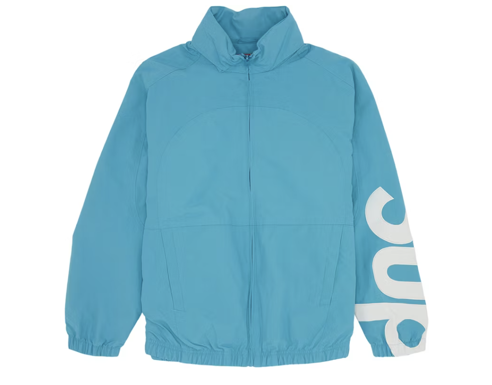 Supreme Spellout Track Jacket Aqua
