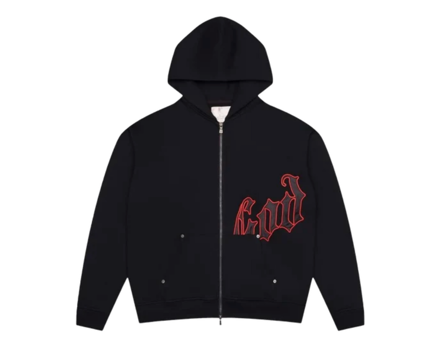 Godspeed OG Logo V2 Hoodie Black Red Outline