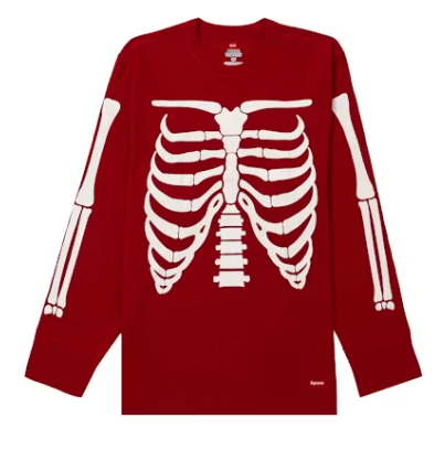 Supreme Hanes Bones Thermal Crew (1 Pack) Red