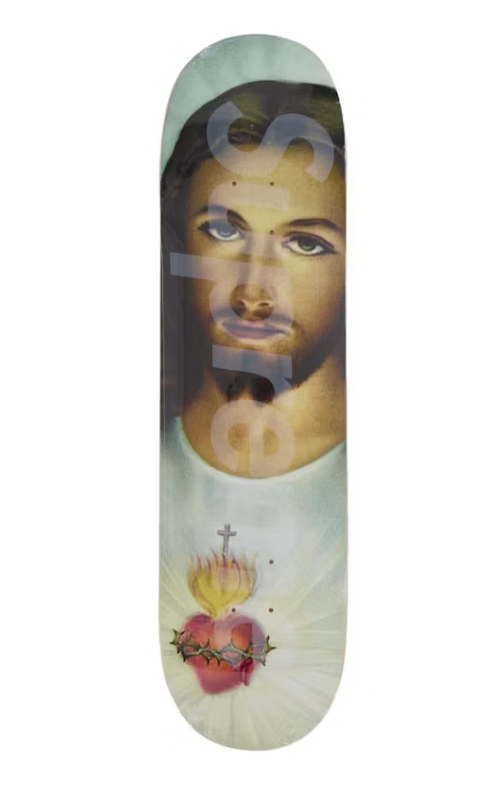 Supreme Prayer Card Skateboard Deck Multicolor