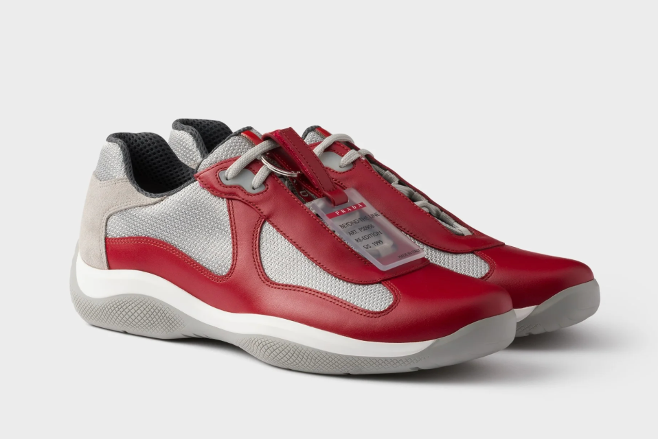 Prada America's Cup Leather Red