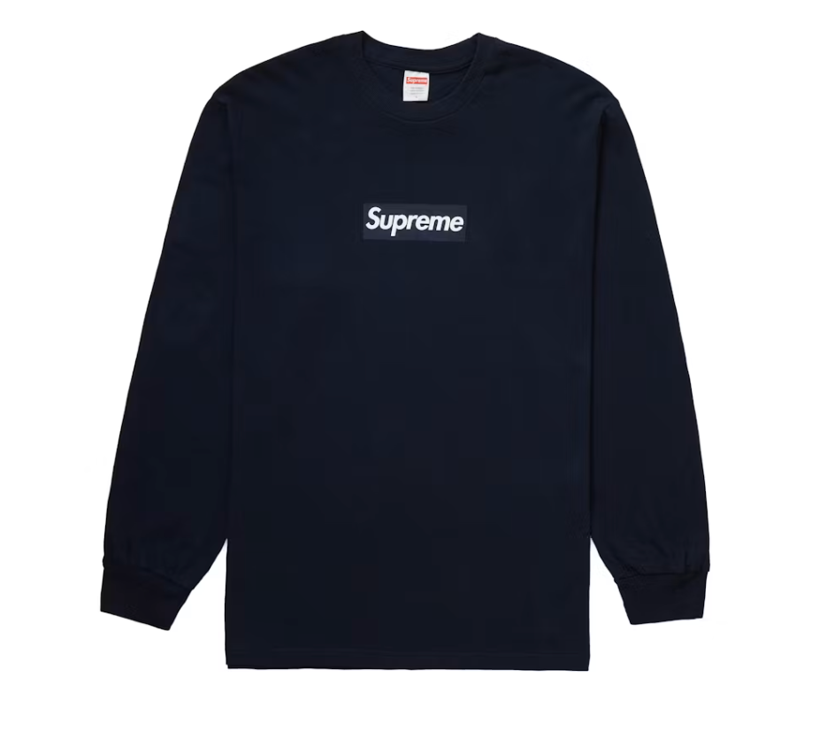 Supreme Box Logo L/S Tee Navy