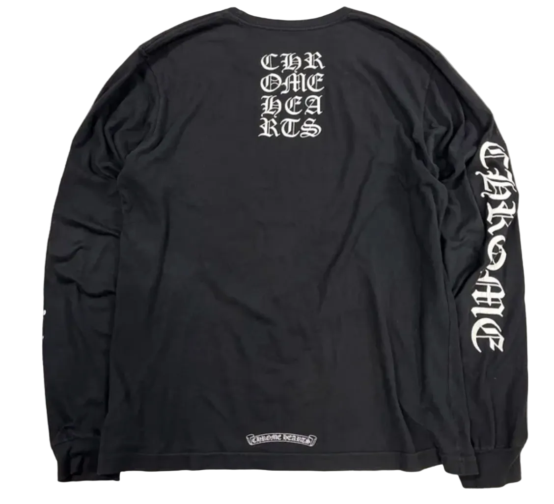Chrome Hearts Gothic Script Logo T-Shirt Black