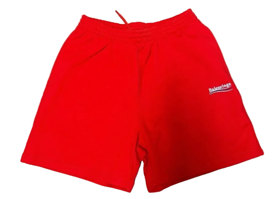 Balenciaga Political Campaign Sweatshorts Red