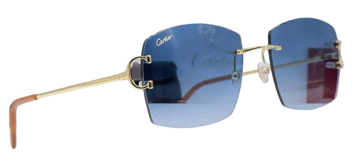 Cartier C Decor Frames Piccadilly Gold Blue Tint