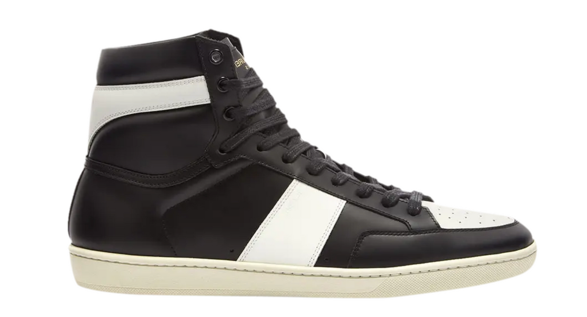 Saint Laurent SL-10H High Top Sneaker Black White