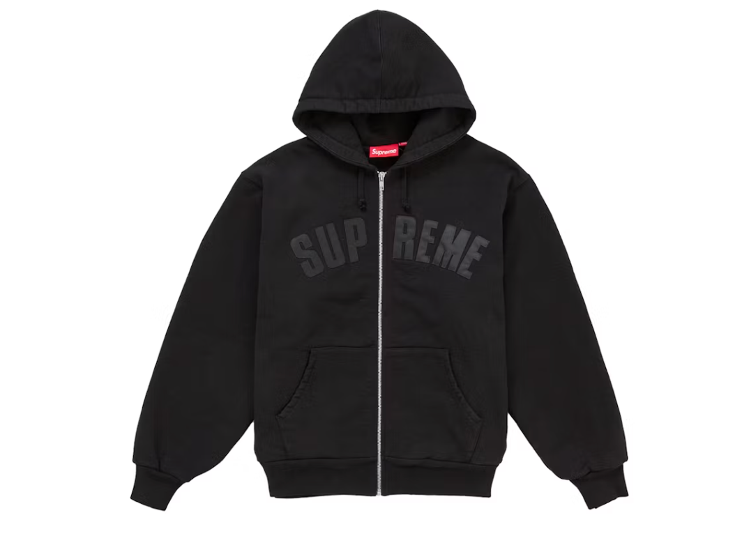 Supreme Arc Thermal Lined Zip Up Hooded Sweatshirt (FW26) Black