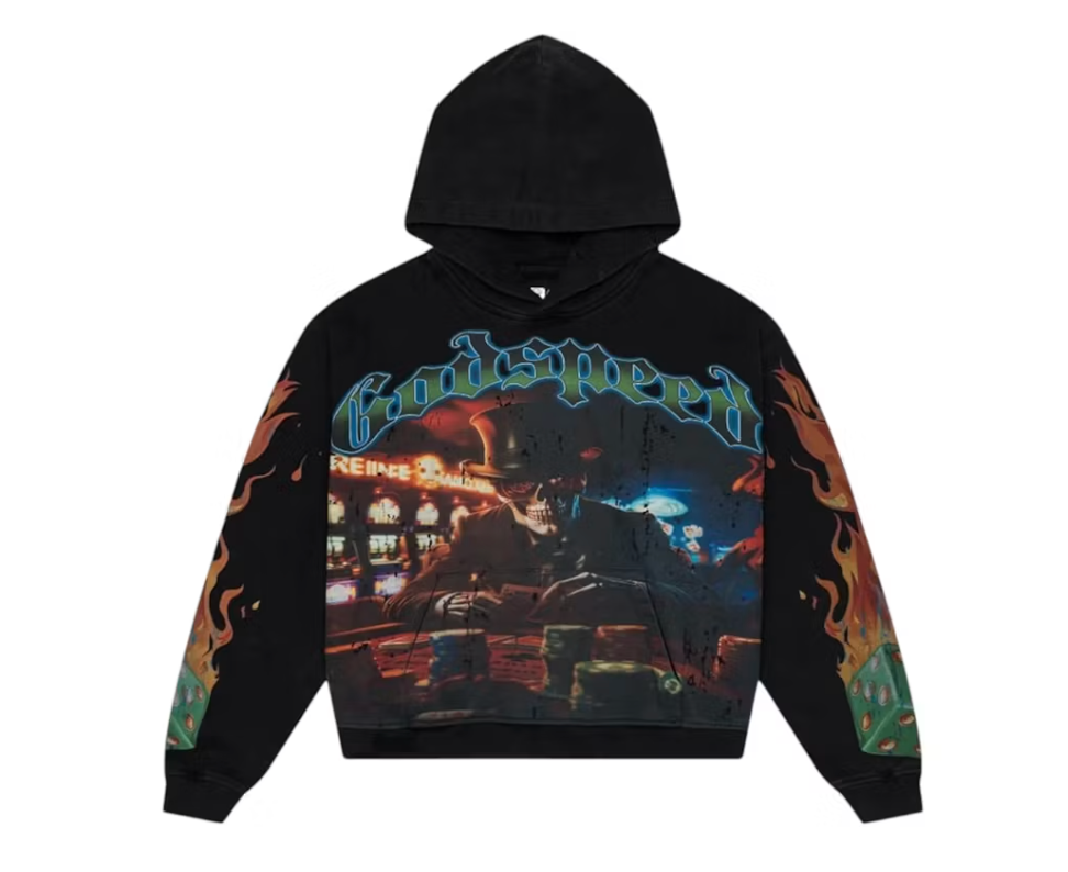 Godspeed Life's A Gamble Hoodie Black Wash