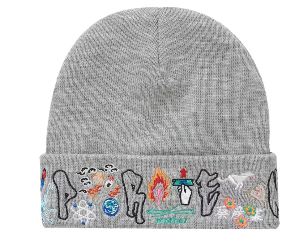 Supreme AOI Icons Beanie Heather Grey