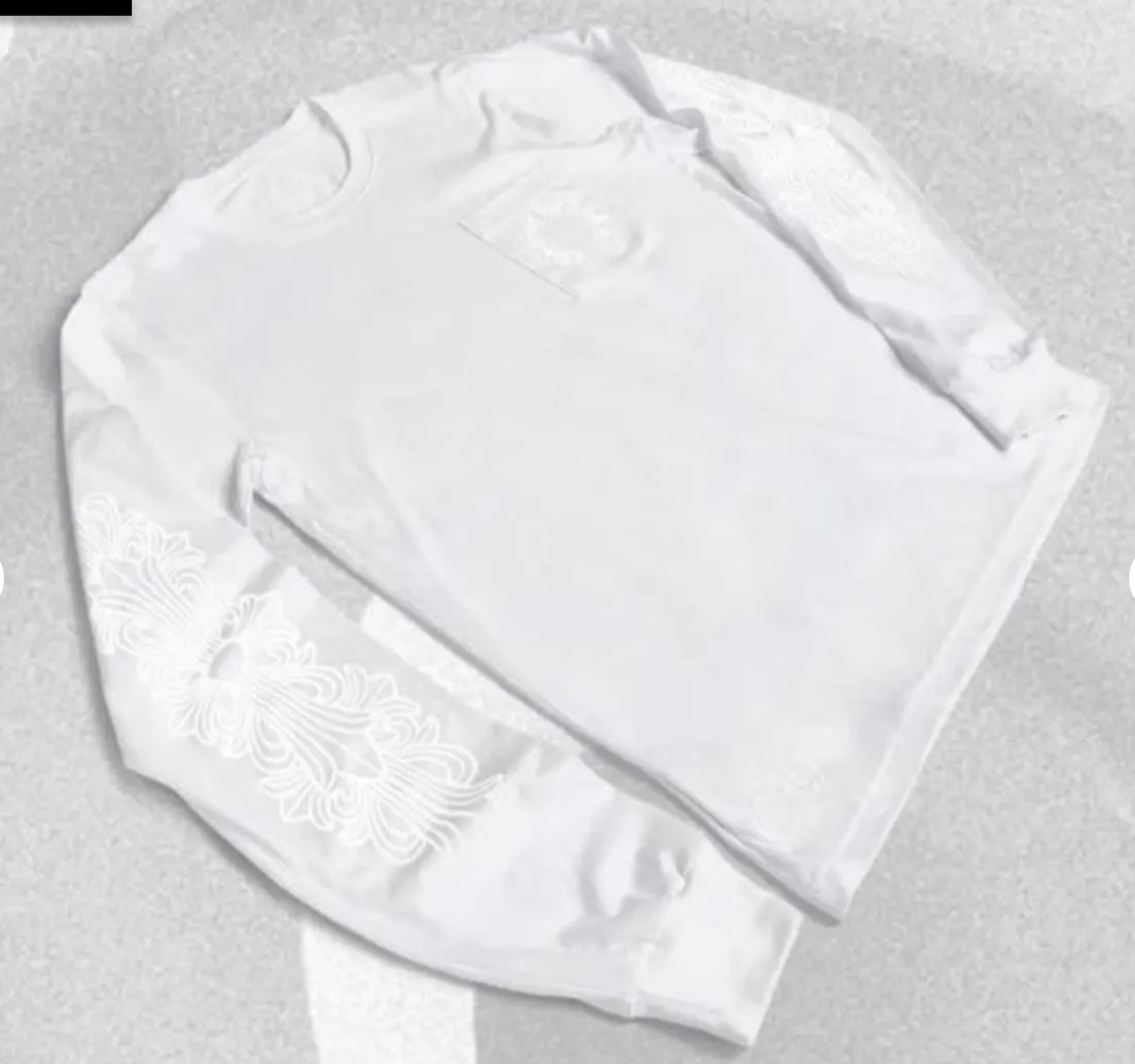 Chrome Hearts Online Exclusive Long Sleeve T-Shirt Triple White