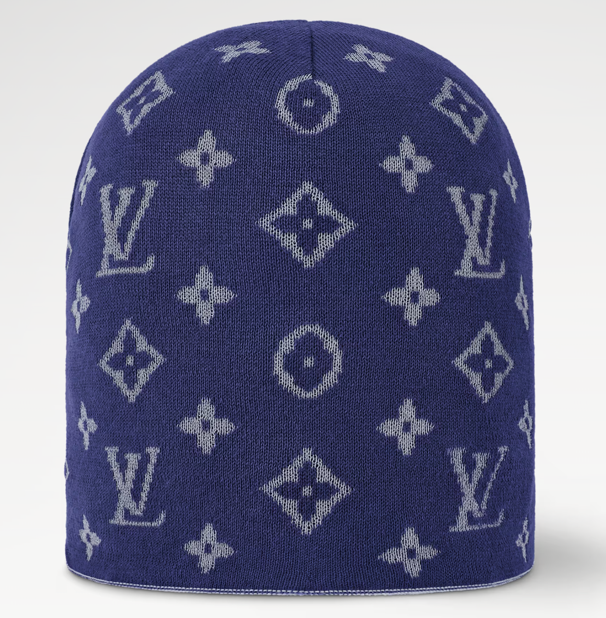 Louis Vuitton LV Fit Monogram Reflective Beanie Navy Blue