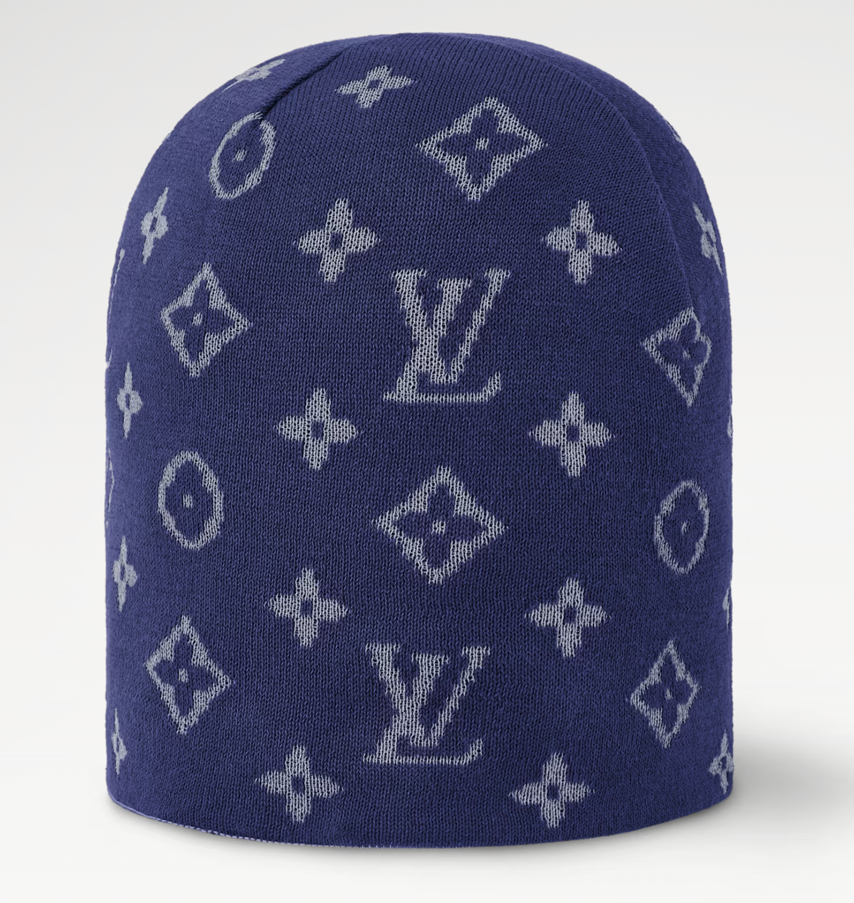 Louis Vuitton LV Fit Monogram Reflective Beanie Navy Blue