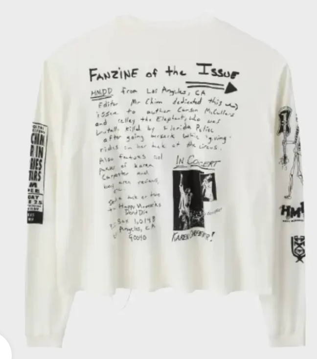 Happy Memories Don't Die HMDD Fanzine Longsleeve White